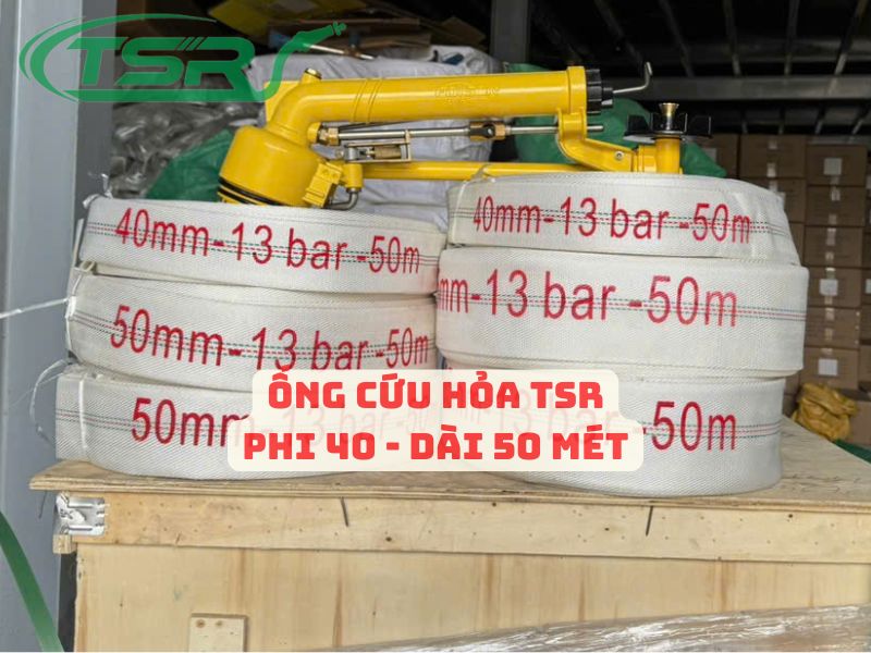 Ống cứu hỏa TSR phi 40 dài 50 mét loại tốt